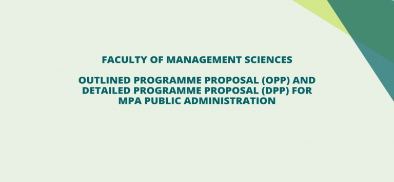Masters of Public Administration (MPA) | Faculty of Management Science